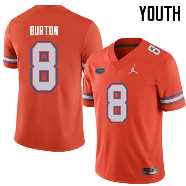 Jordan Brand Youth #8 Trey Burton Florida Gators College Football Jerseys Sale-Orange